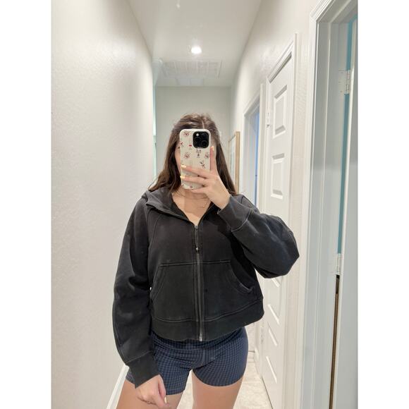 lululemon black scuba full zip scuba hoodie - size M/L - Picture 1 of 5